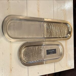 Tahari Elegant Gold Vanity Tray Set